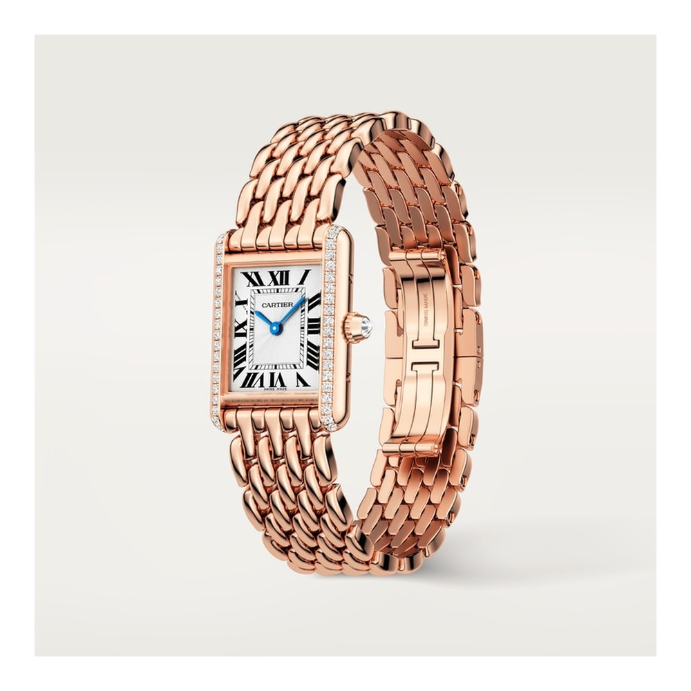 Cartier Tank Louis Cartier Small 18K Pembe Altın Manuel Kurmalı