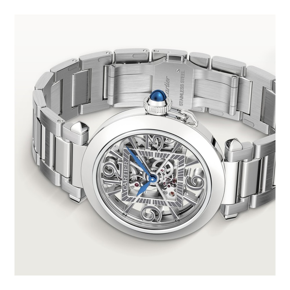 Cartier Pasha de Cartier 41mm Otomatik Çelik & Mavi Kordon