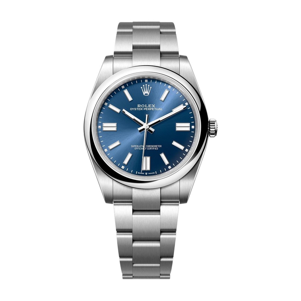 Rolex Oyster Perpetual 41mm Parlak Mavi Kadran