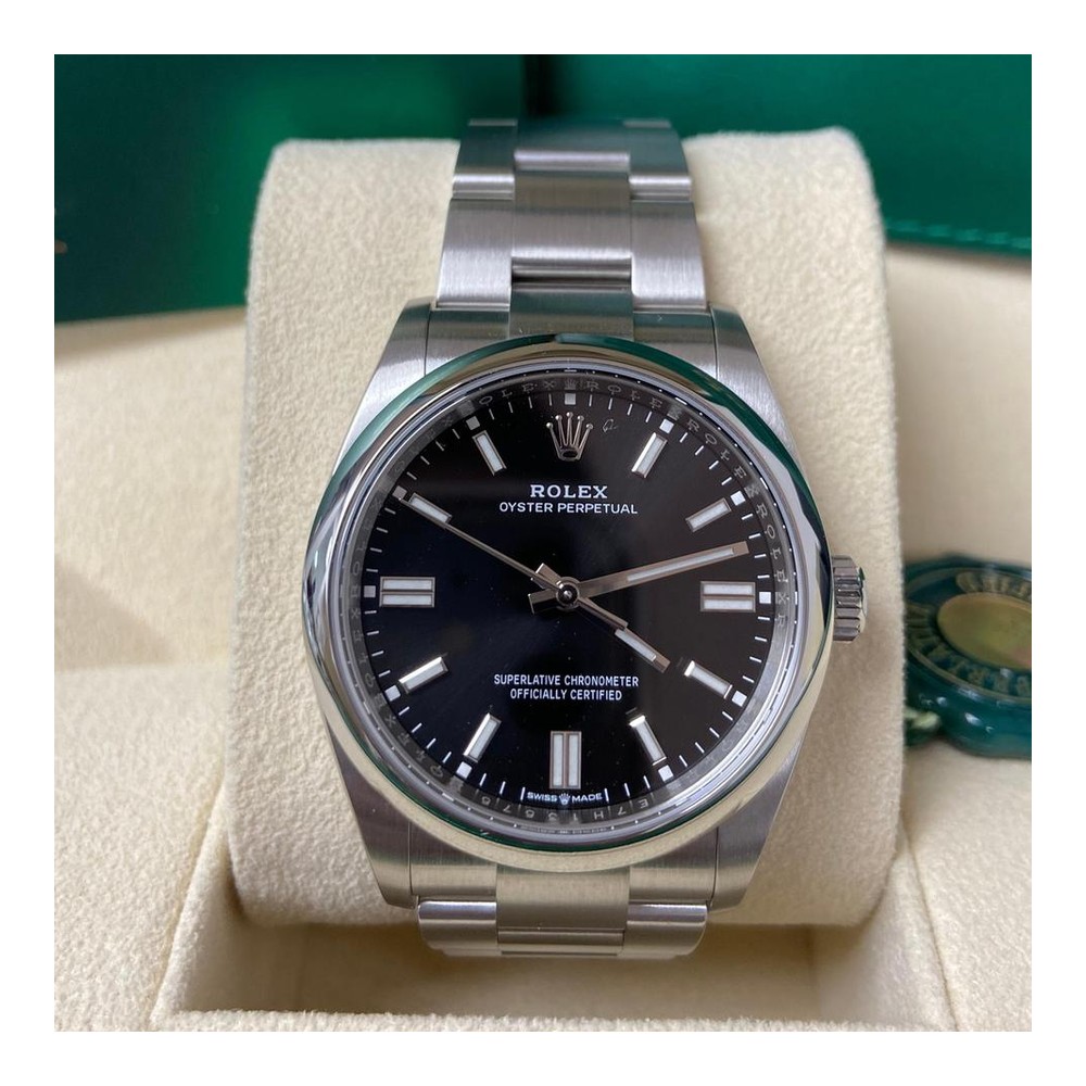 Rolex Oyster Perpetual 36mm Parlak Siyah Kadran
