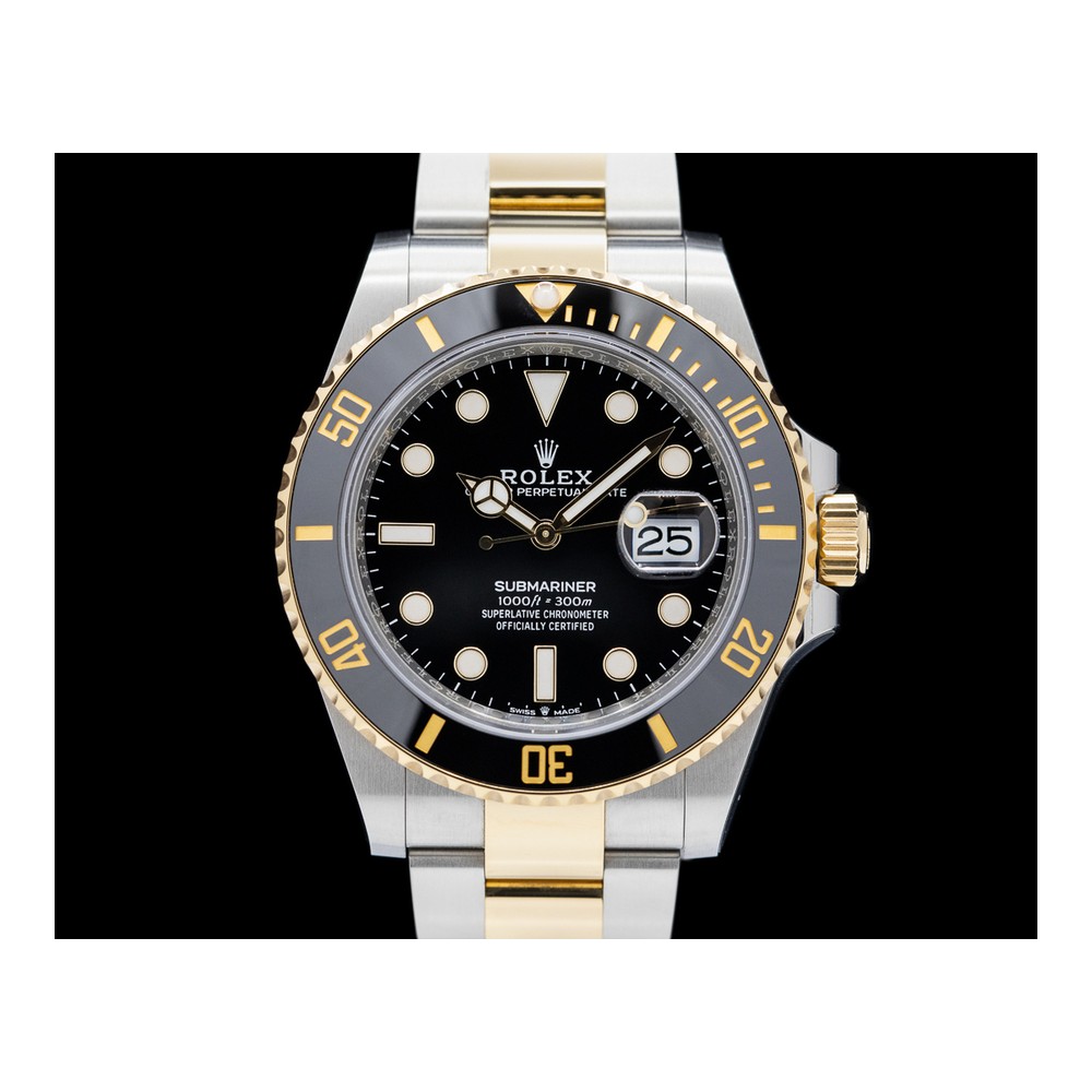 Rolex Submariner Date 41mm 18K Sarı Altın & Çelik Siyah Kadran